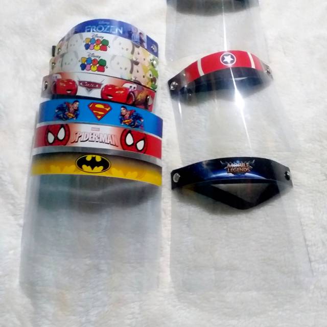 Face shield anak karakter (bisa dibuka tutup) Shopee