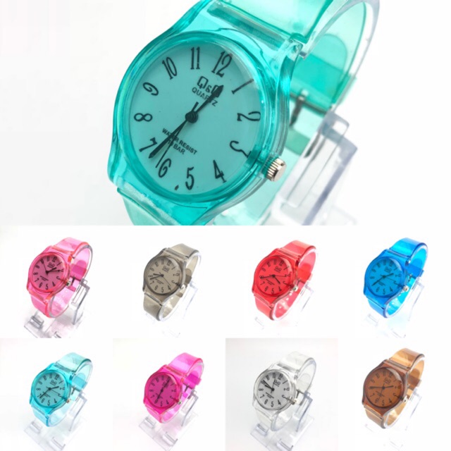 Jual Jam tangan karet jelly, jam karet transparan J1035 Indonesia