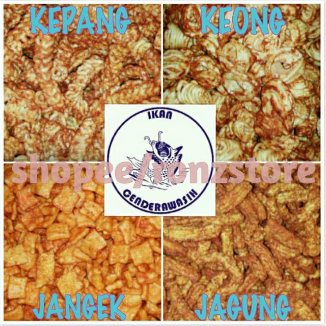 Kerupuk cap ikan (kepang, keong, jangek) NB Jagung tidak produksi