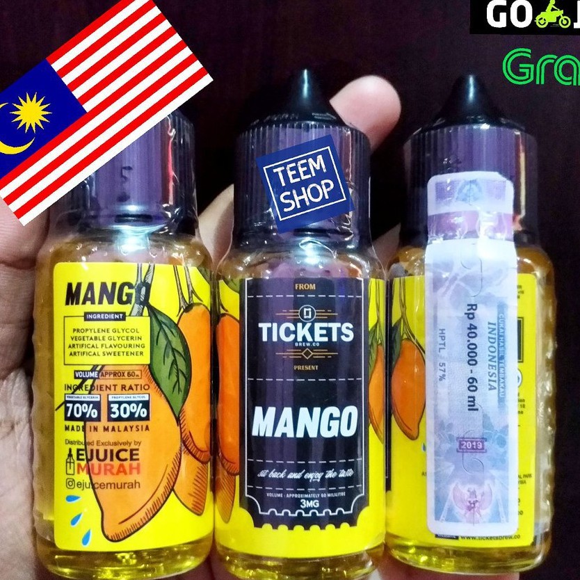 Jual Mango Tickets 60ml 3mg Liquid Malaysia BerCukai Shopee Indonesia