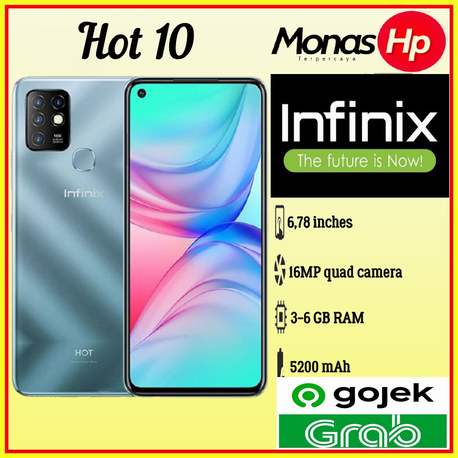 INFINIX HOT 10 (4GB+64GB) (4GB+128GB) (6GB+128GB) GARANSI RESMI