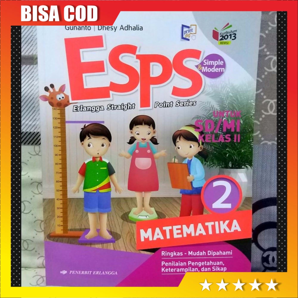 BISA COD Buku Esps Matematika Sd Mi Kelas 2 Kurikulum 2013 Erlangga LIMITED Shopee Indonesia