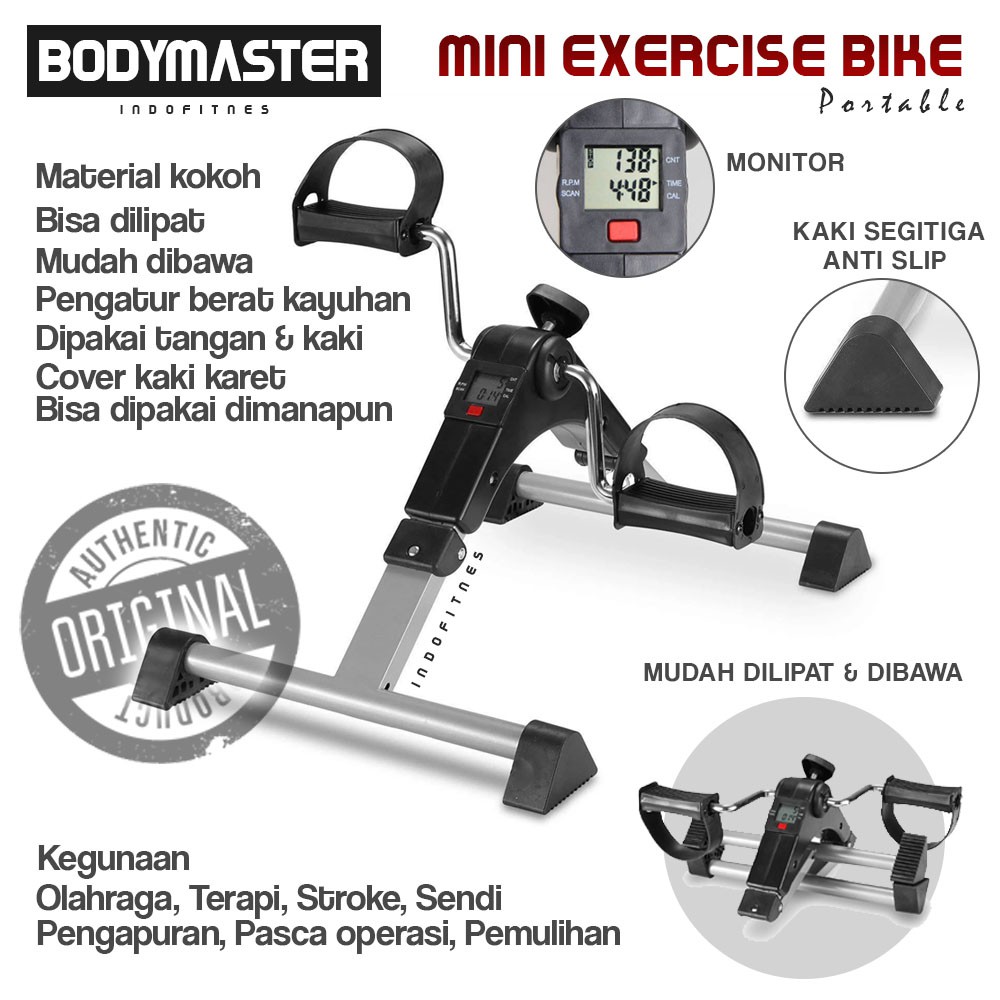 Sepeda Statis Mini Terapi Kaki Tangan Stroke Patah Tulang Lansia