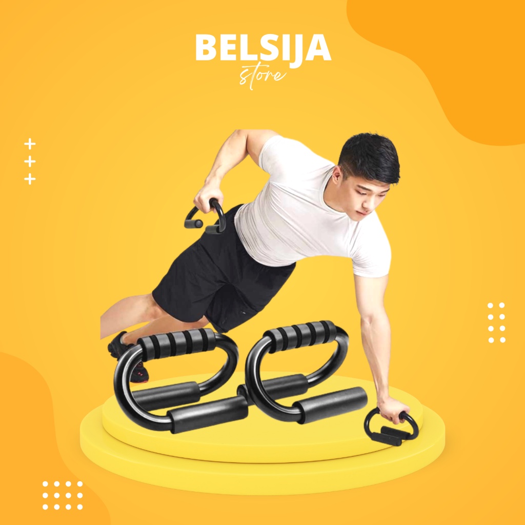 Jual Belsija PUSH UP STAND BAR ALAT OLAHRAGA HANDLE PORTABLE PUSH UP