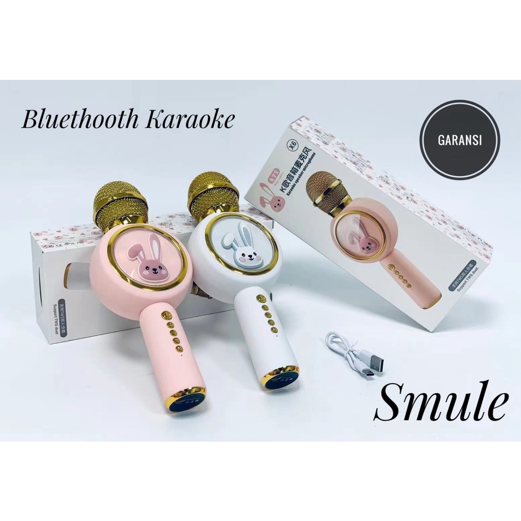 Jual Mic Karaoke X6 Wireless Bluethoot Karaoke Player Smule Microphone