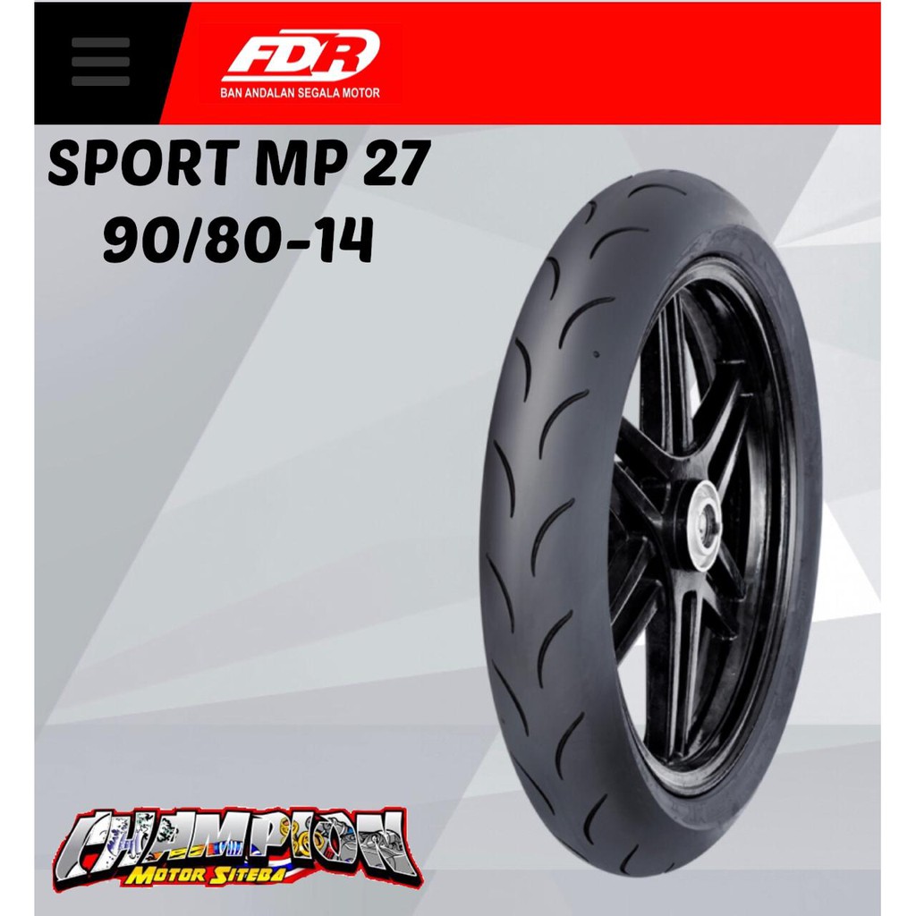 Jual Ban Balap Fdr Mp 27 Soft Compound 90/80-14 Tubles Indonesia|Shopee Indonesia