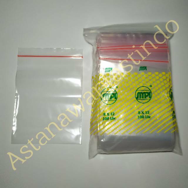 Jual Plastik klip SMPI 8x12 Bening polos 12x8 zipper 8 x 12 ziplock