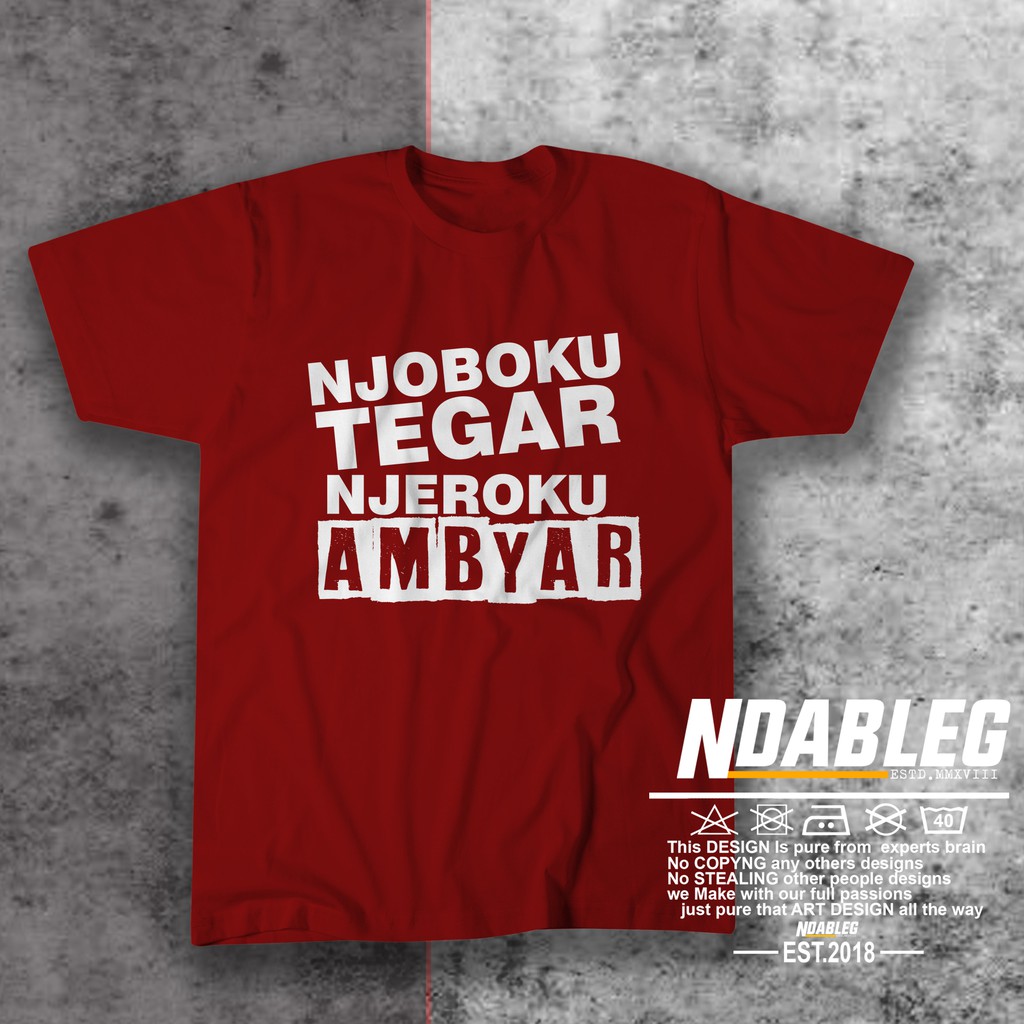 Jual Kaos Kata Kata Jawa Ambyar Didi Kempot Ambyar Indonesia|Shopee Indonesia