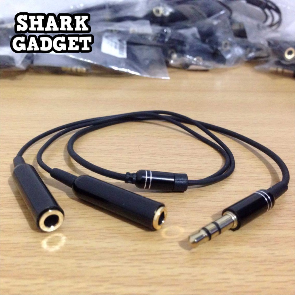 Jual Audio Splitter Jack 3.5Mm Male To Dual Female 2In1 Kabel Audio & Audio | Shopee Indonesia