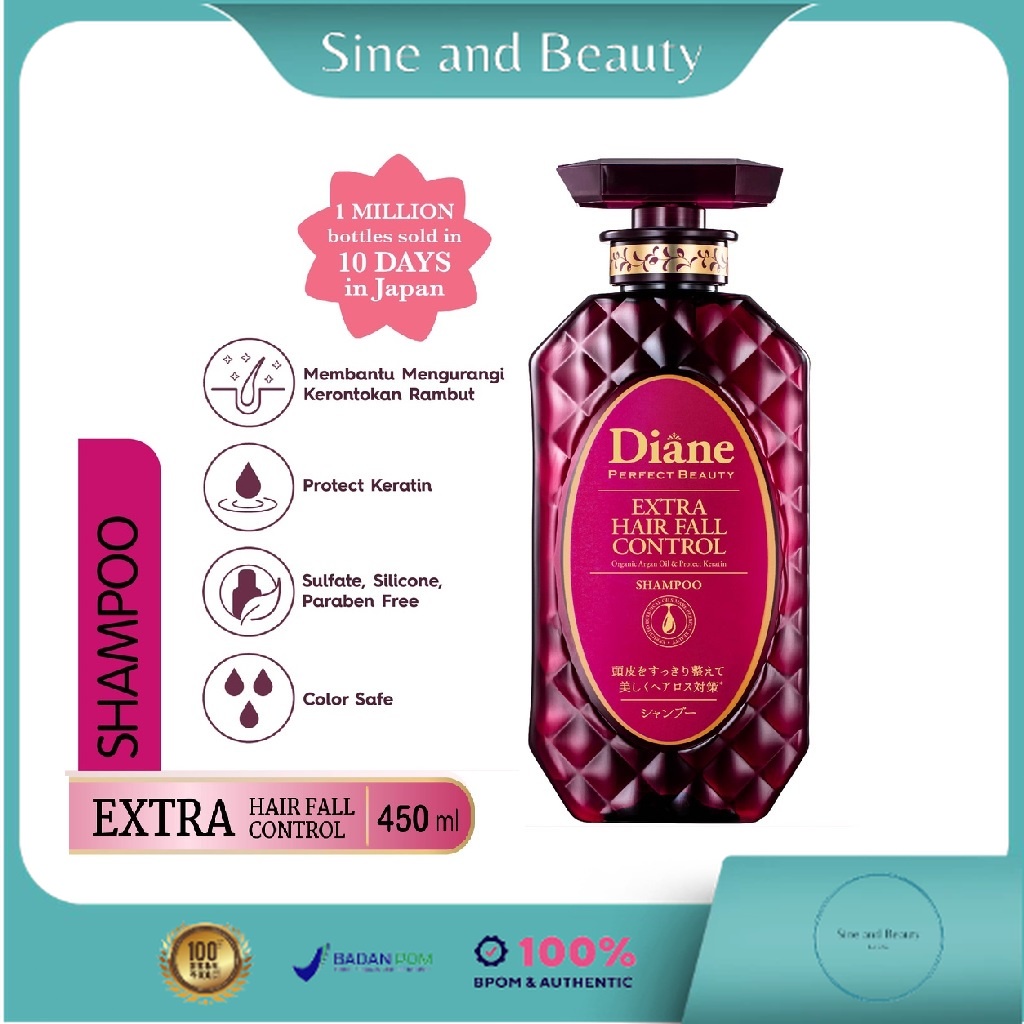 Jual Diane Extra Hair Fall Control Shampoo 450 ml (Made in Japan