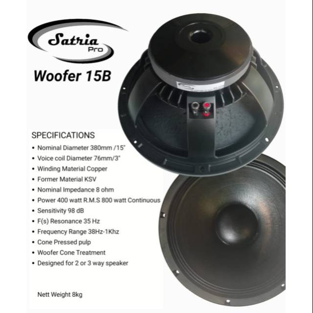 Jual Speaker Satria Pro 15 Inch | Shopee Indonesia