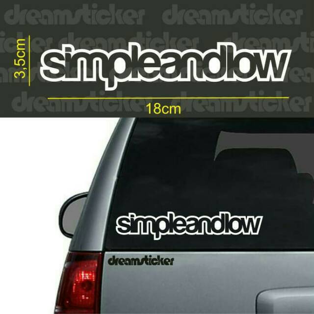 Jual Sticker Stiker Mobil Simple And Low Simpleandlow Indonesia|Shopee Indonesia 640_X_640_jpg