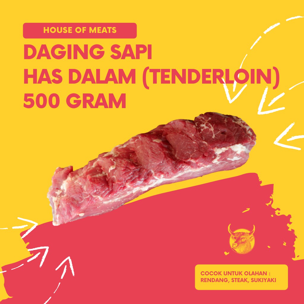 Daging Sapi Segar Has Dalam Tenderloin 500 Gram Shopee Indonesia