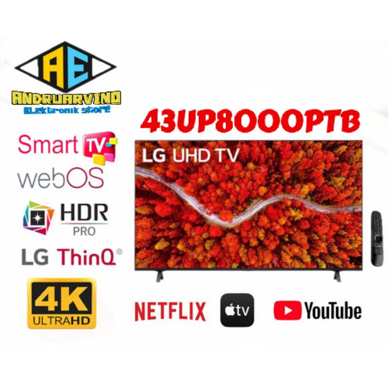 Jual LG LED TV UHD 43 INCH 43UP8000PTB 4K SMART UHD TV NEW 2021
