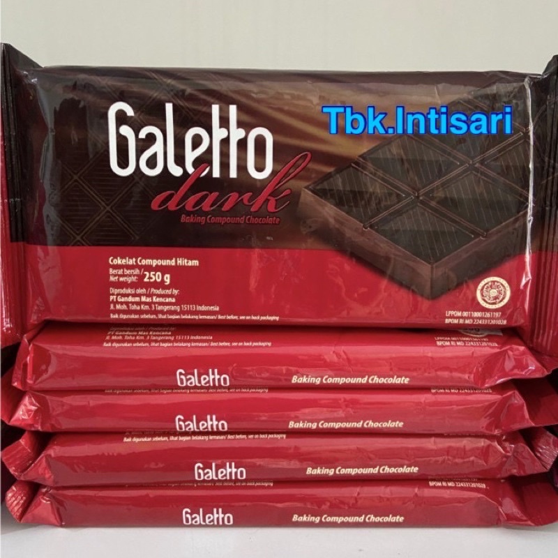 Jual Galetto Dark Compound Coklat Batang 250 Gr | Shopee Indonesia