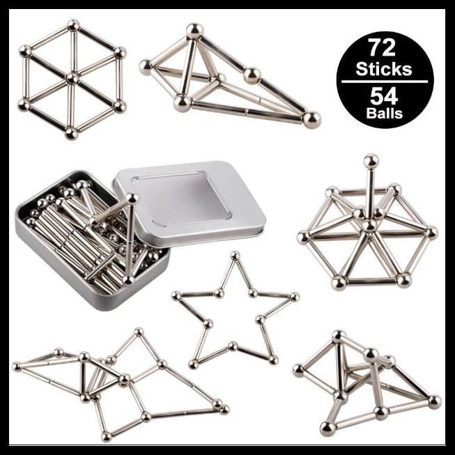 Jual Mainan Bola Dan Tongkat Magnet / Magnetic Stick And Bucky Balls - J75 126Pcs | Shopee Indonesia