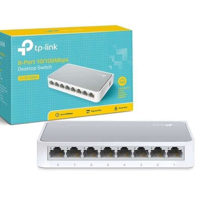 Switch HUB TP LINK 8 Port TL-SF1008D 10/100Mbps Network Lan Internet |  Shopee Indonesia