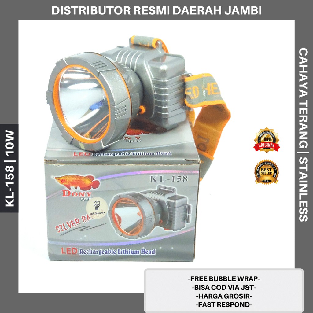 SENTER KEPALA DONY KL158 LED 10 W SUPER TERANG