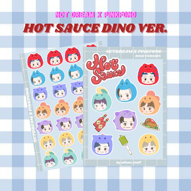 Jual [Sticker] NCT Dream X Pinkfong Hot Sauce Dino Version Indonesia