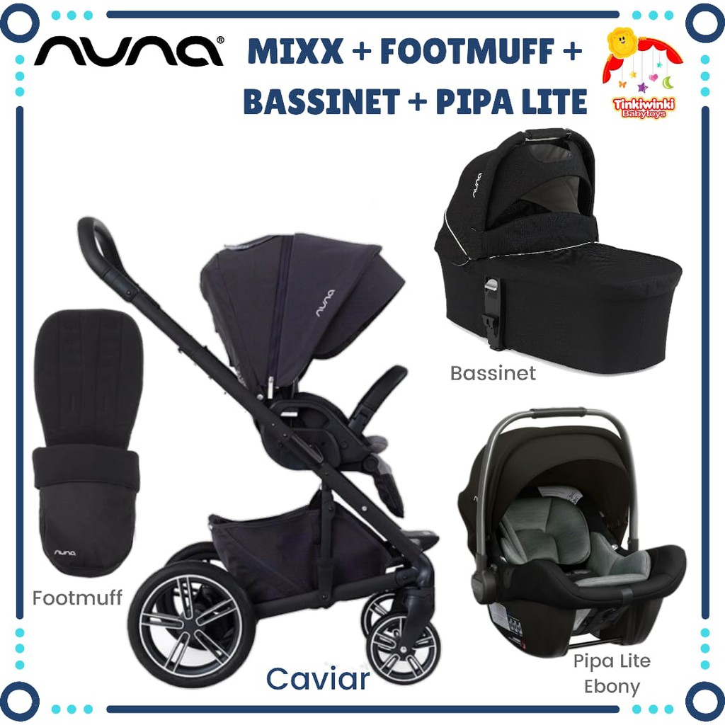 Stroller NUNA MIXX+ FOOTMUFF + PIPA LITE +
