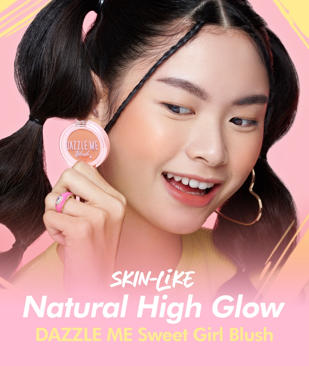 Jual DAZZLE ME Sweet Girl Blush On Long Lasting High Pigmented Powder