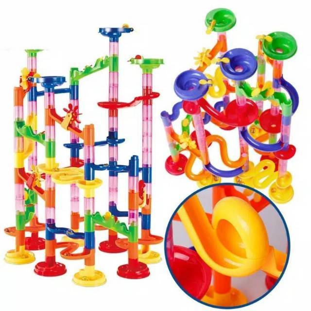 Jual Mainan Marble Run 105 Pcs / Track Marble Mainan Jalur Kelereng Anak Marble Toys Sensory | Shopee Indonesia