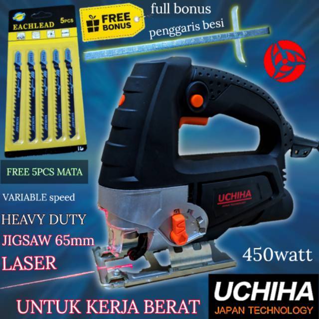 Canggih! Jigsaw mesin gergaji triplek pemotong kayu potong BESI 55mm MAILTANK listrik elektrik