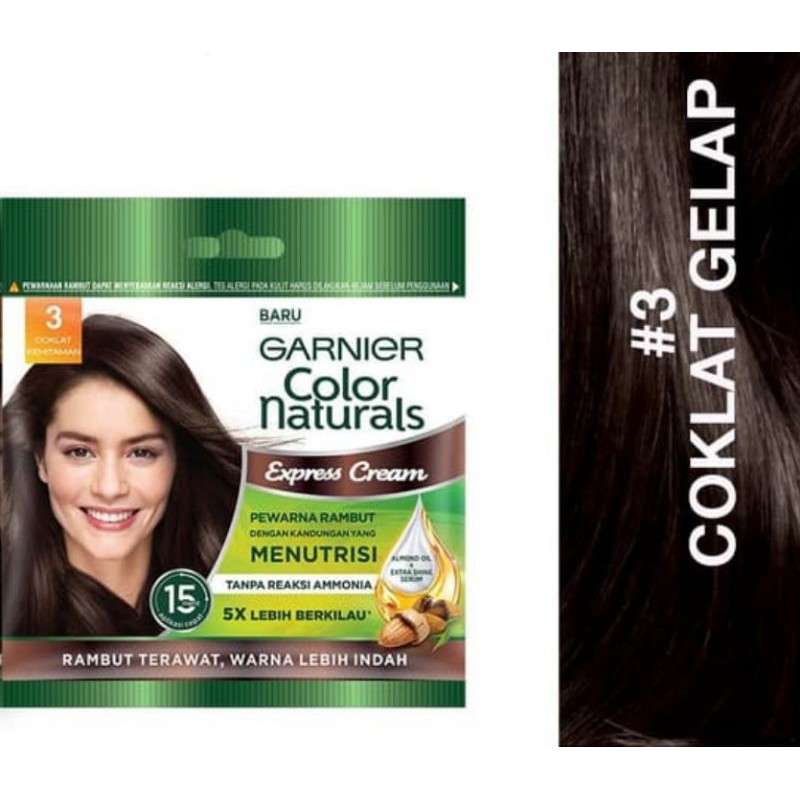 Jual Garnier Color Natural Hair Sachet - 03 Coklat Gelap Semir Rambut | Shopee Indonesia