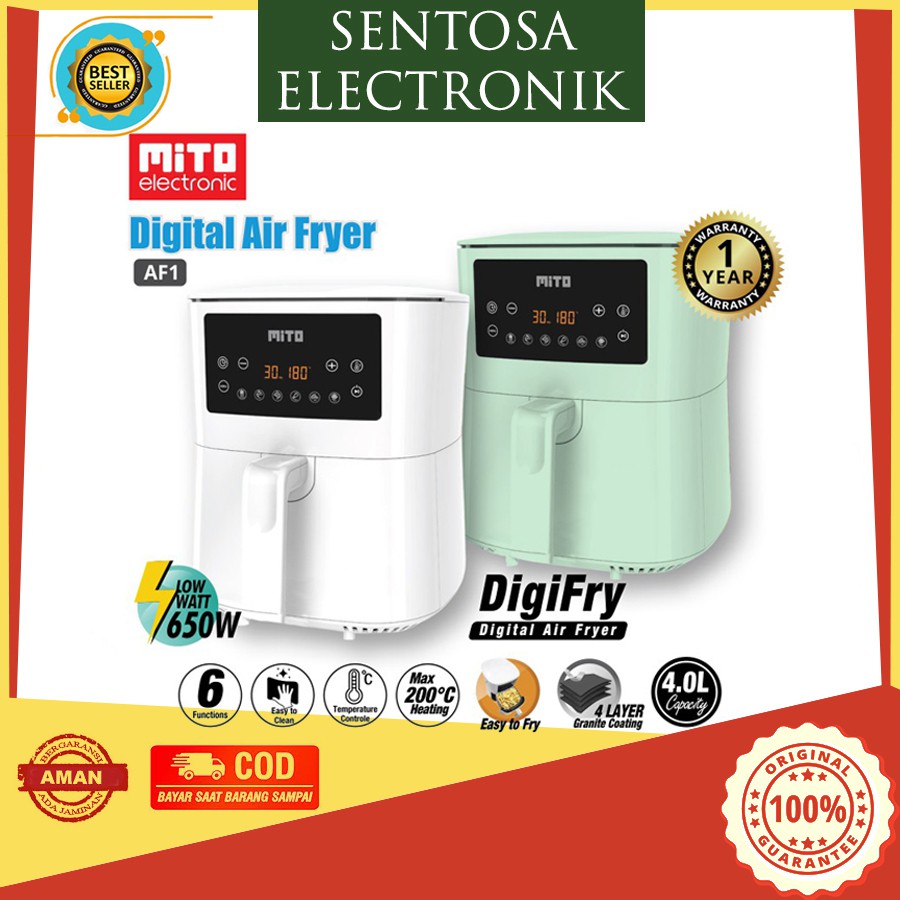 PROMO MITO AF1 Air Fryer/Deep Fryer Digital/Penggorengan