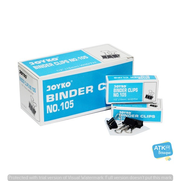 Jual Binder Clip Joyko No 105 Ukuran 15 mm isi 12 Pcs Penjepit Kertas