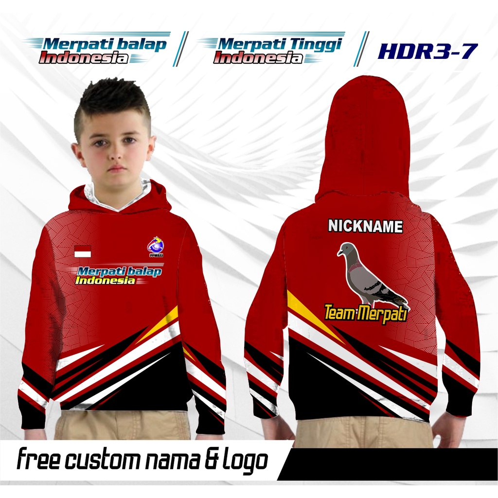 Jual Hoodie Anak Jersey Premium Lengan Panjang Merpati Balap Indonesia 07 | Shopee Indonesia