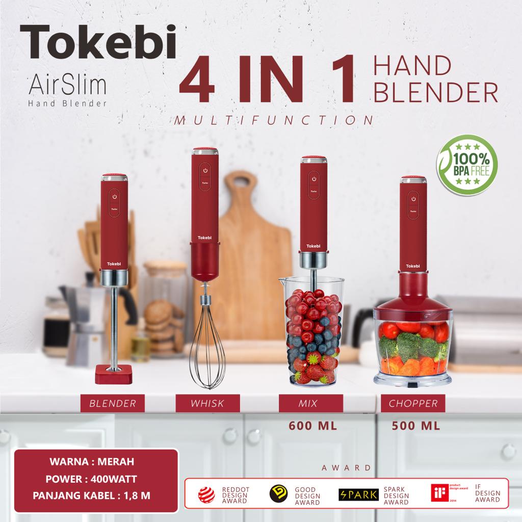 Jual Hand Blender Tokebi Tokebi Air Slim Warna Merah Shopee Indonesia