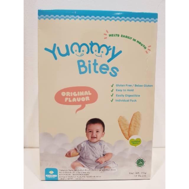 Jual Yummy Bites Baby Rice Crackers Snack Bayi Biskuit Bayi 50g Shopee Indonesia