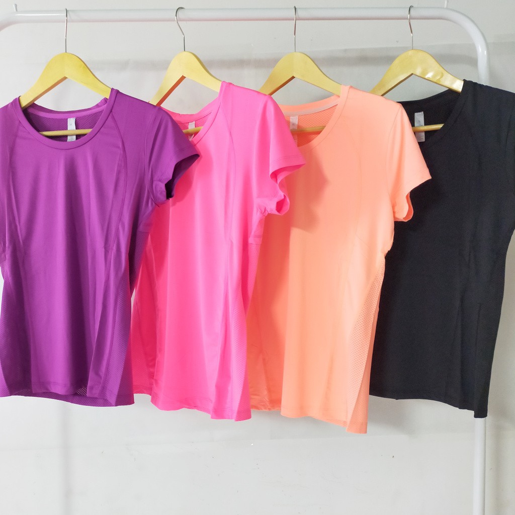 hj76rwe [COD] KAOS OLAHRAGA WANITA TSHIRT IMPORT MURAH BAHAN POLYESTER