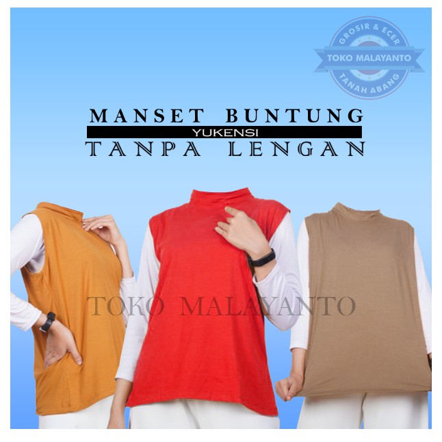 Manset Baju wanita BUNTUNG Polos Warna Size L XL XXL Manset tanpa