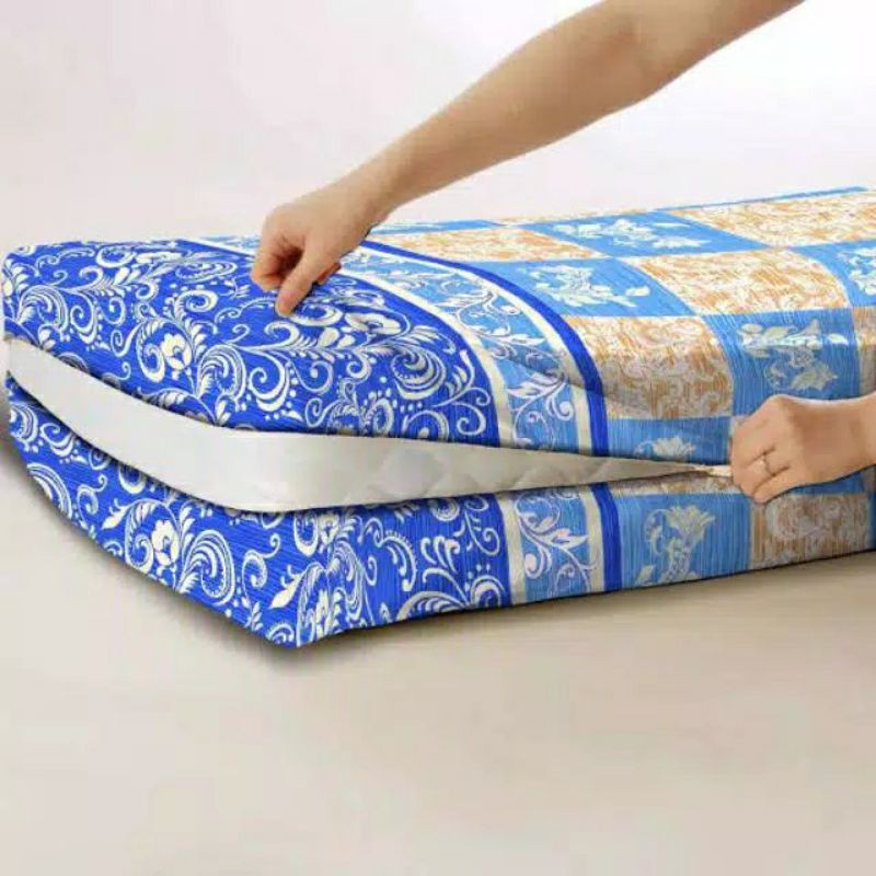 sprei kasur busa resleting motif random ready ukuran