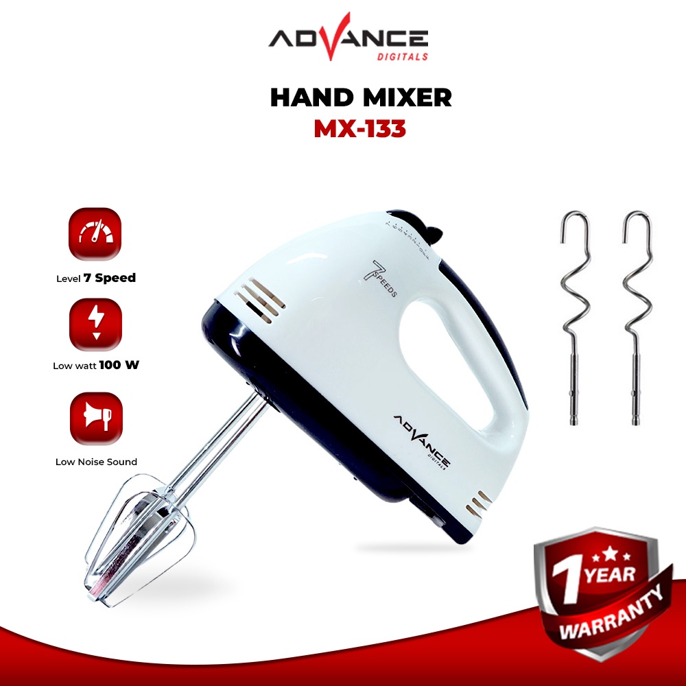 Advance Hand Mixer MX133 Alat Pengaduk dengan 7 Kecepatan Otomatis