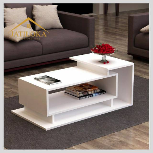 An error occurred, please try again later. Colindas Coffee Table Meja Tamu Minimalis Putih 90cm Shopee Indonesia