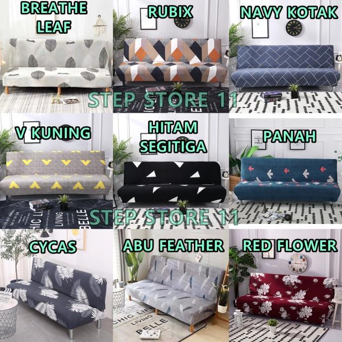 Jual Cover Sofa Bed Import Elastis Bermotif Cover Sarung Penutup Sofa