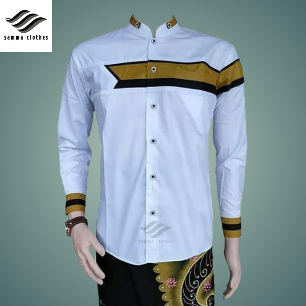 Jual Koko baju koko motif panah orange seragam hadroh baju hadroh baju gus  azmi baju koko gus azmi Indonesia|Shopee Indonesia