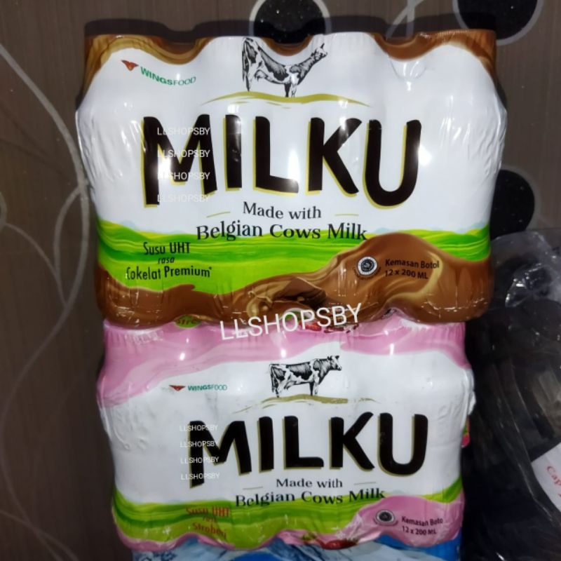Jual Susu Milku Coklat Strawberry 1 Dus Isi 12 Susu Uht | Shopee Indonesia