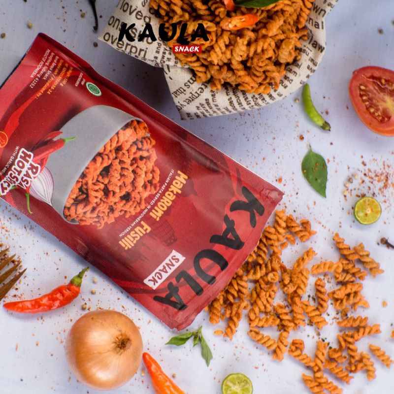 [NON MSG] KAULA SNACK MAKARONI FUSILLI HOT SPICY Shopee Indonesia
