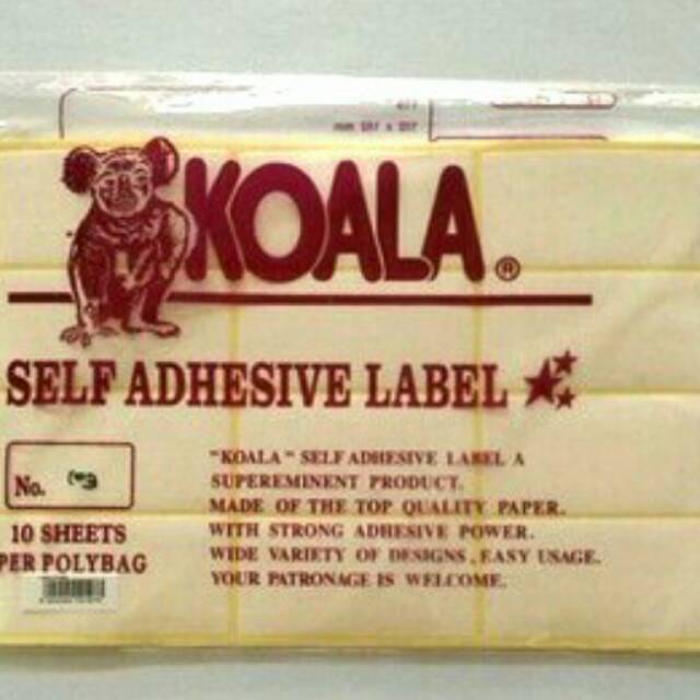 Jual Label Koala 103 33 x 63 mm Indonesia