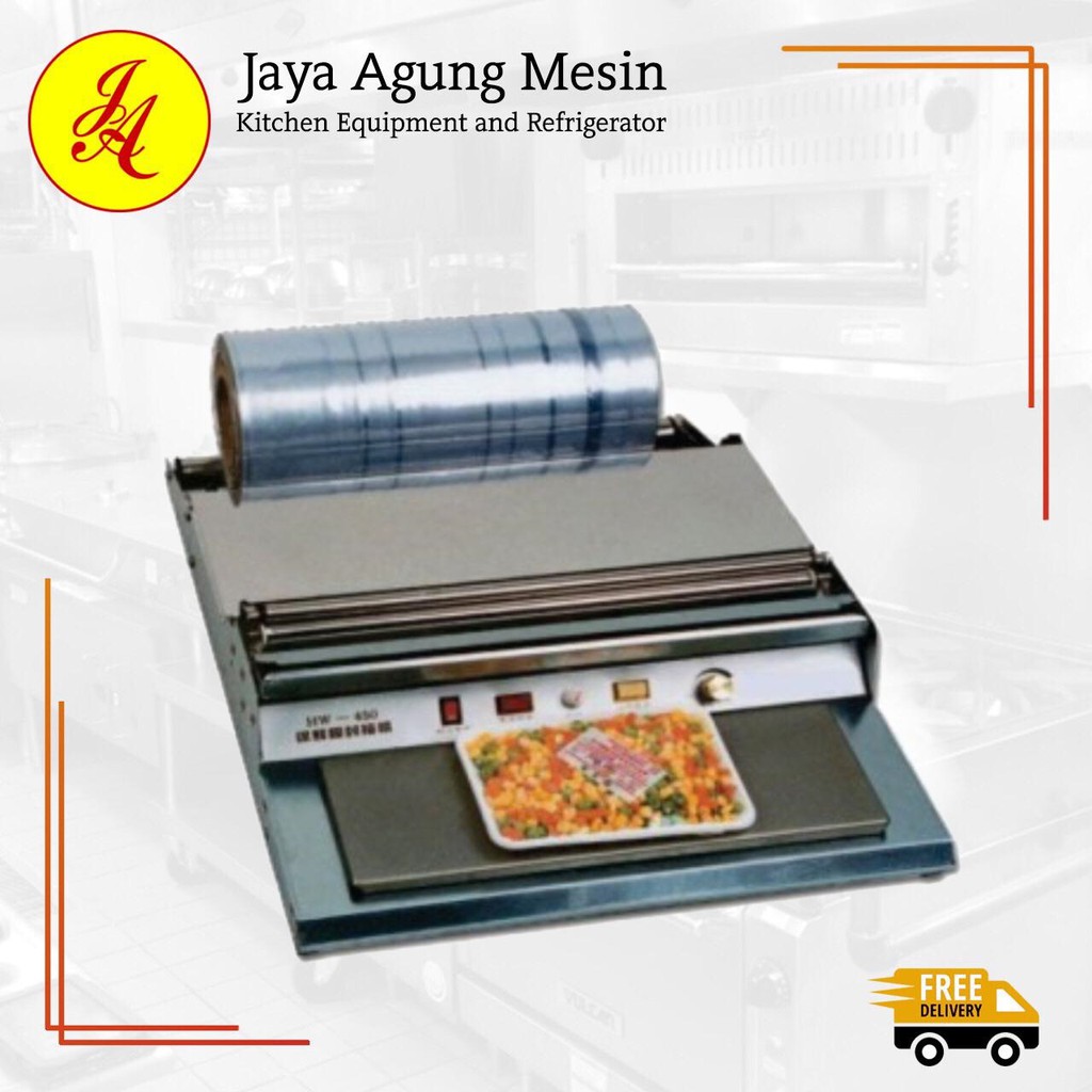 Mesin pembungkus Makanan/ Mesin Wraping / Mesin plastik wrapper Hw450 Power  Pack | Shopee Indonesia