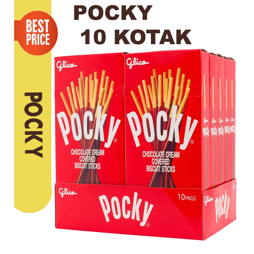Jual [Grosir] Pocky Strawberry / Coklat 21 Gram (1 Pack Isi 10 Kotak) | Shopee Indonesia