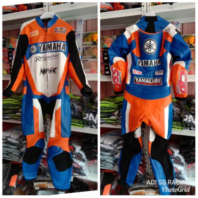 Jual Wearpack Werpak Wear Pack Balap Drag Bike Roadrace Yamaha Biru Oren Murah Lokal Bandung | Shopee Indonesia