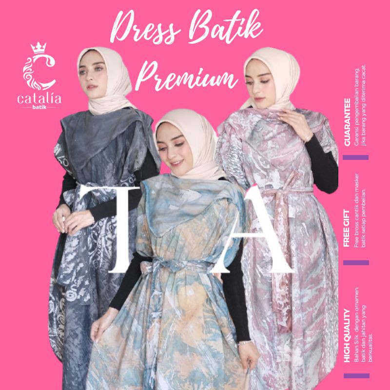 Dress Batik Dres Batik OOTD Kondangan Wanita Modern Semi