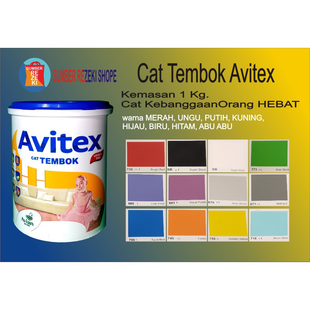 Cat Tembok Avitex Warna Cream Homecare24