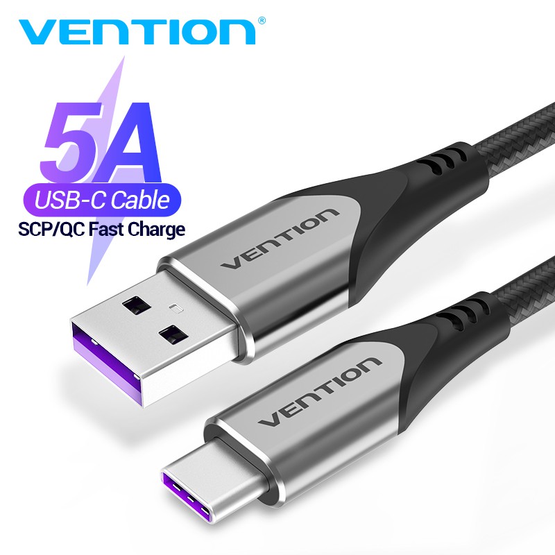 Jual Vention Kabel Data Charger Usb Tipe C 5A Fast Charging Cable Untuk Huawei | Shopee Indonesia