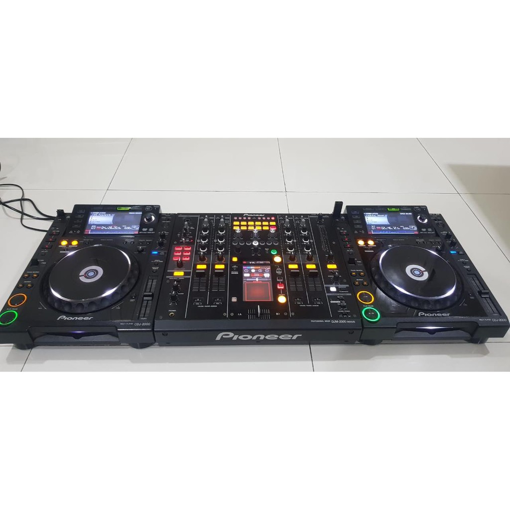 Jual Alat Dj Pioneer Cdj 2000 X2 (Pair) + Djm 2000 Nexus Touchscreen Set Controller Dj Nxs Untuk Club | Shopee Indonesia